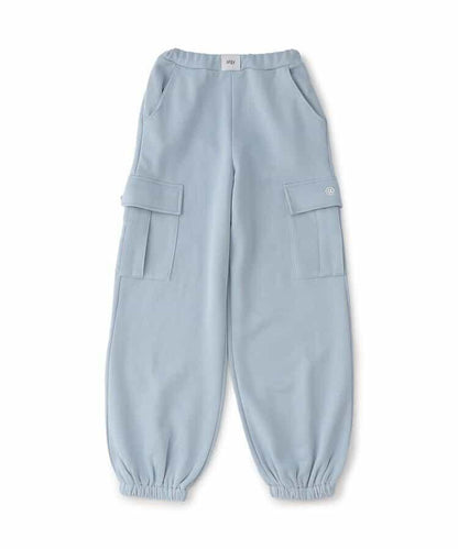 加絨正面標識工裝褲