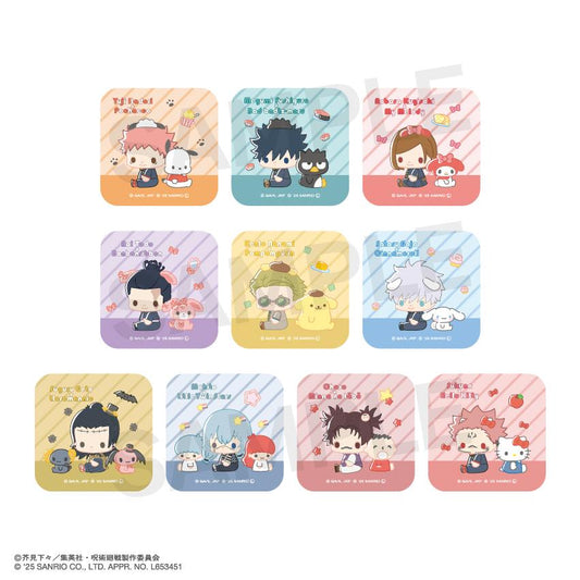 《咒術回戰》×《三麗歐》 方形徽章（隨機） 完整套裝BOX（共10種）【BOX/10個裝】