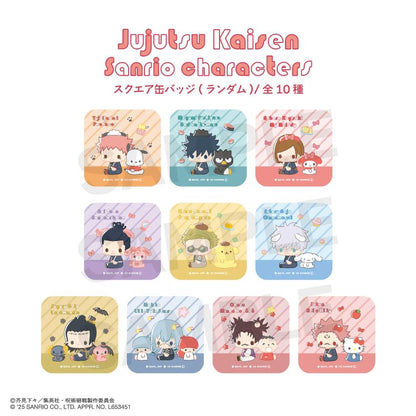 《咒術回戰》×《三麗歐》 方形徽章（隨機） 完整套裝BOX（共10種）【BOX/10個裝】