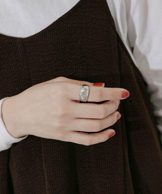 不鏽鋼簡約邊緣戒指