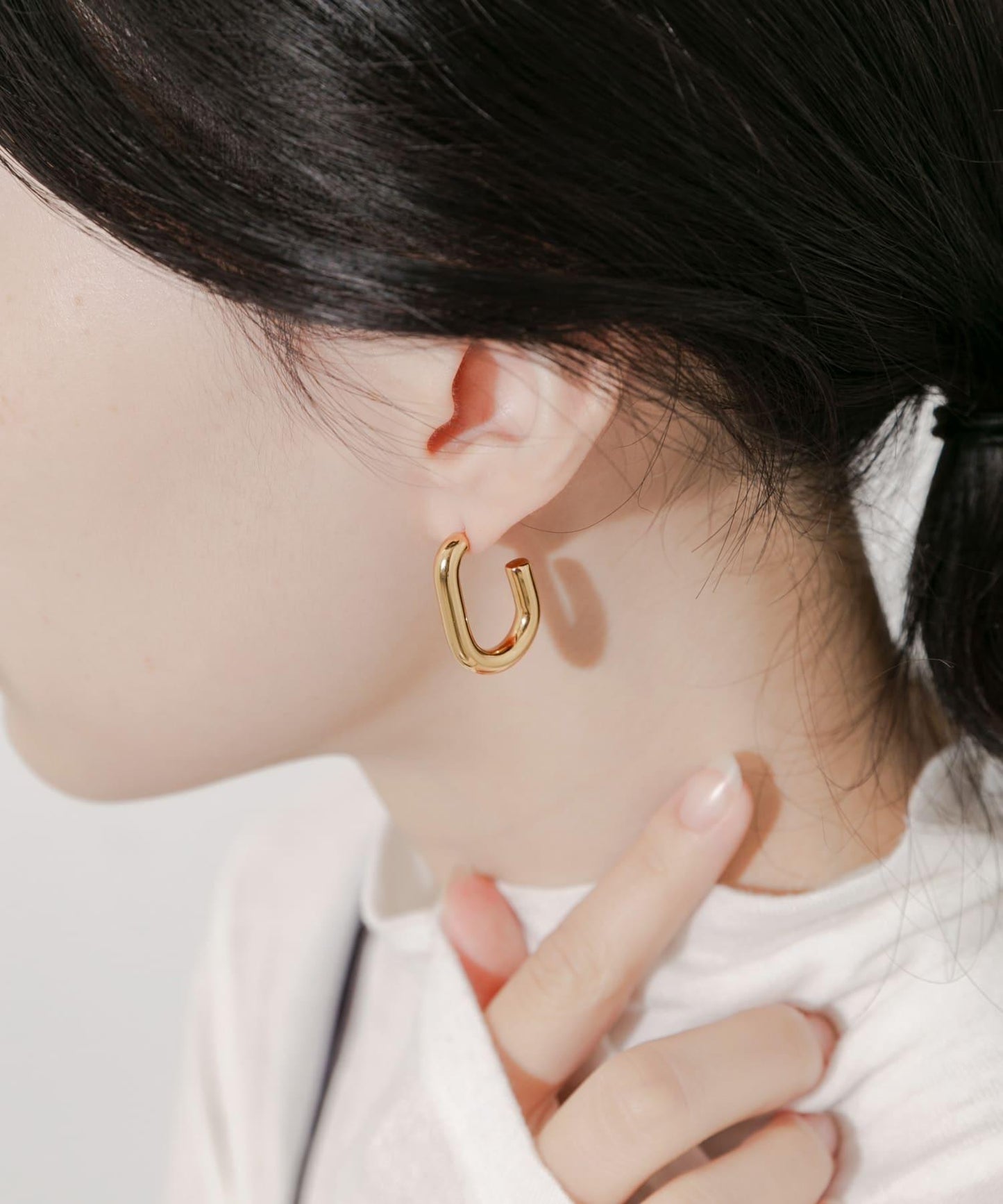 不鏽鋼弧形耳環