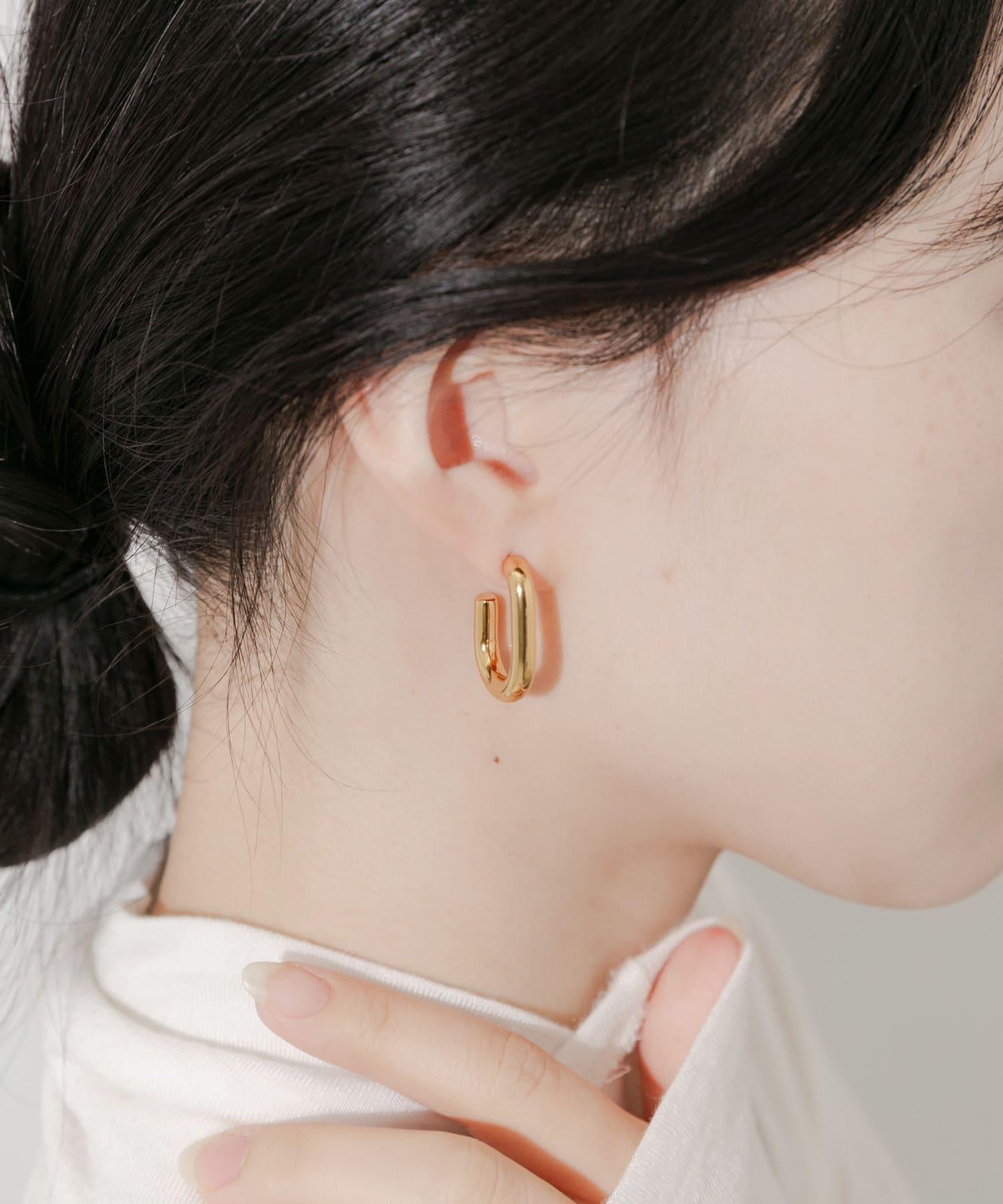 不鏽鋼弧形耳環