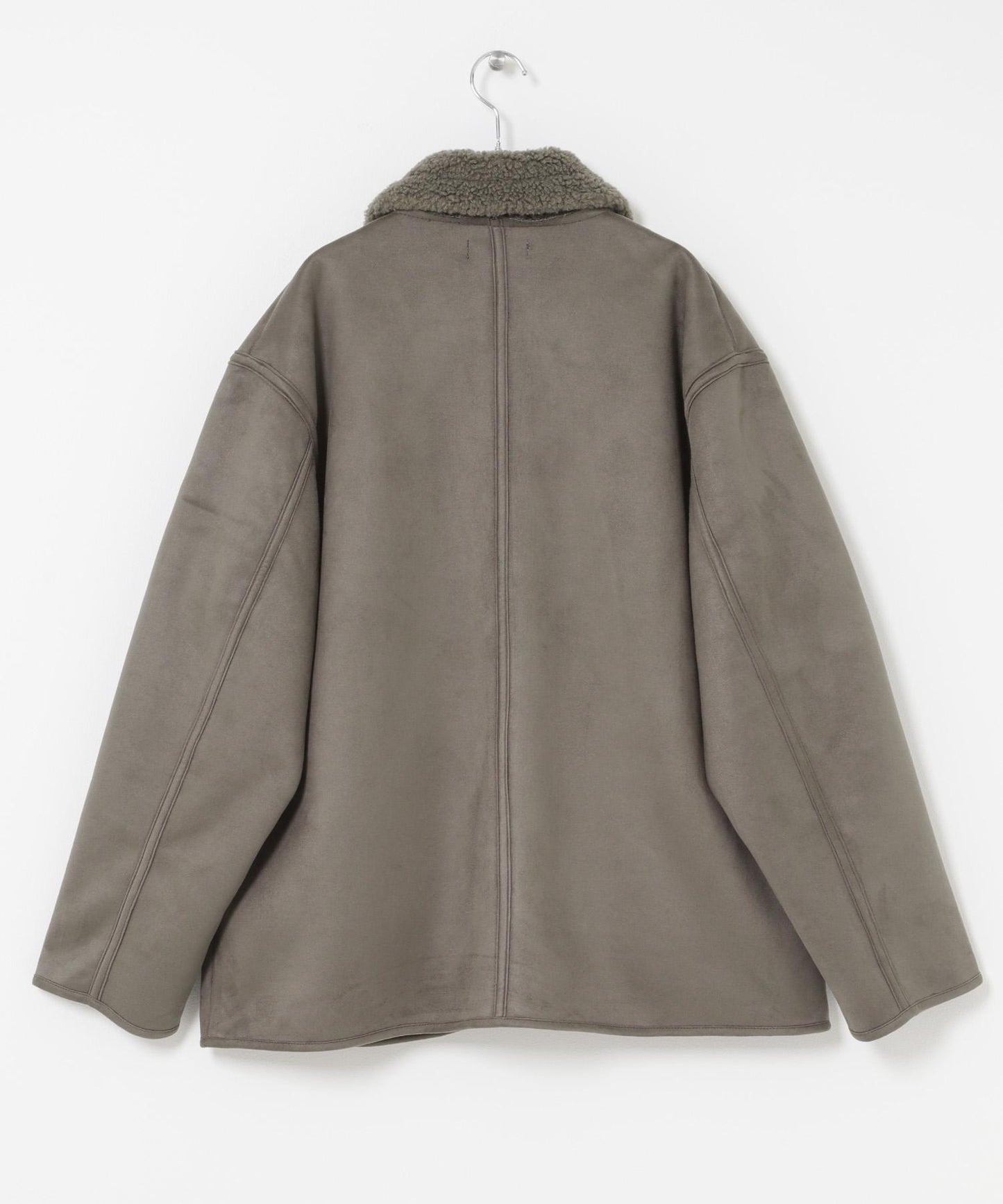 拼色仿羊羔絨飛行夾克