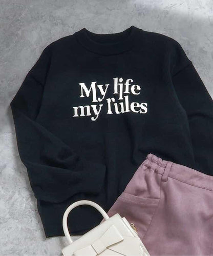 標誌順滑針織衫