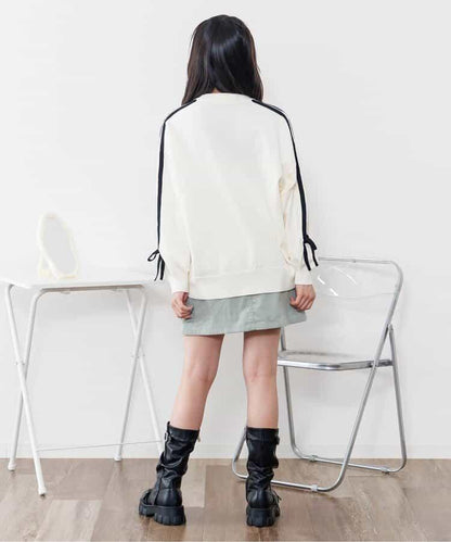 運動風混紡順滑寬鬆針織衫