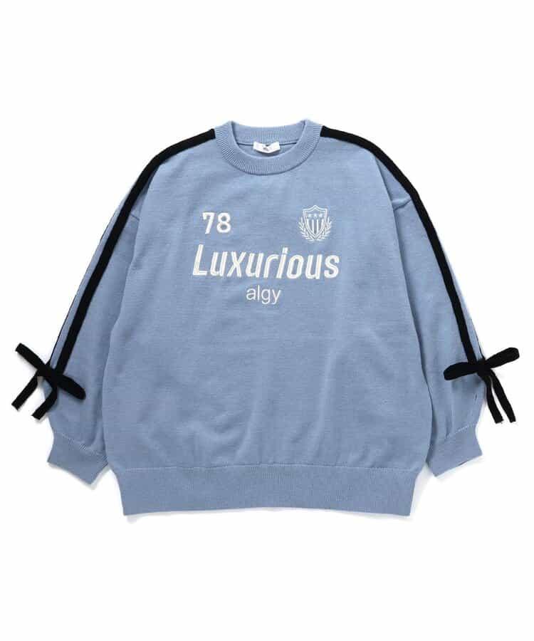 運動風混紡順滑寬鬆針織衫