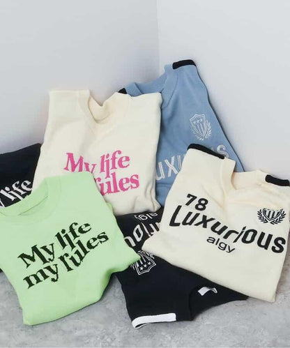 運動風混紡順滑寬鬆針織衫