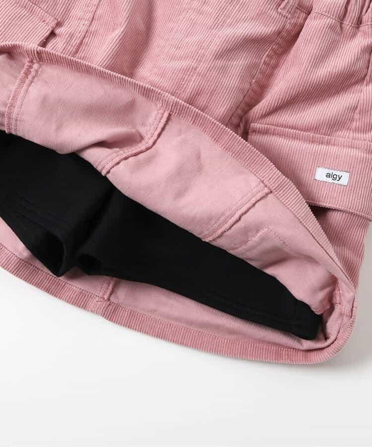 加絨燈芯絨半身裙褲