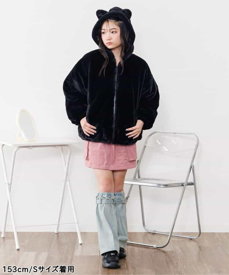 加絨燈芯絨半身裙褲