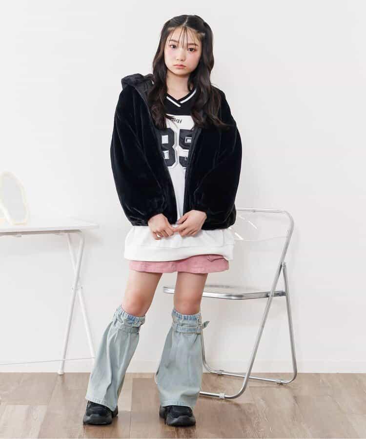 加絨燈芯絨半身裙褲