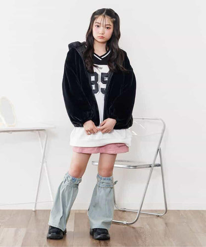 加絨燈芯絨半身裙褲