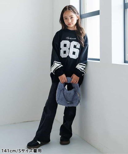 順滑數字圖案寬鬆針織衫