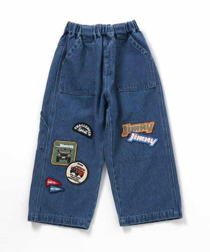 Jimny聯名徽章裝飾牛仔褲 10分褲