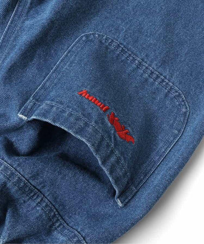 Jimny聯名徽章裝飾牛仔褲 10分褲