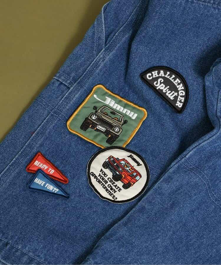 Jimny聯名徽章裝飾牛仔褲 10分褲