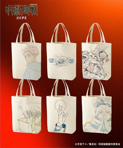 《咒術回戰》澀谷事變印花托特包 / 五條悟 / 虎杖悠仁 / 兩面宿儺 / 黑閃 / 領域展開 【限量】