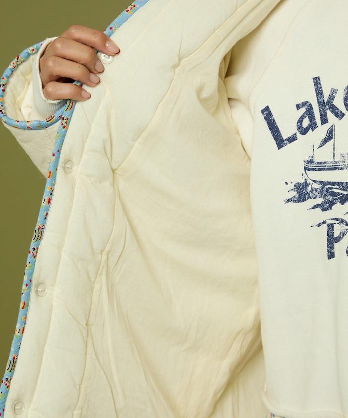 印度星星圖案夾棉絎縫外套