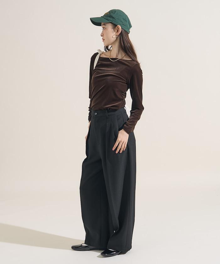 天鵝絨運動衫船領上衣