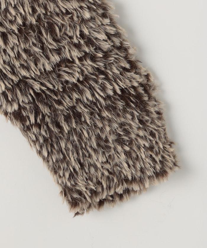 仿皮草針織大衣