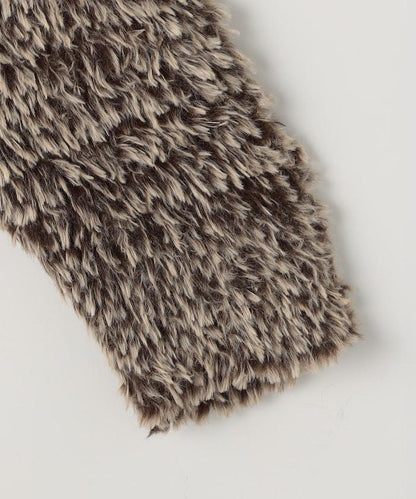 仿皮草針織大衣