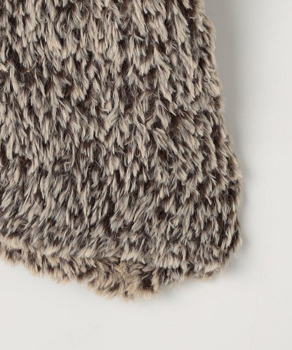 仿皮草針織大衣