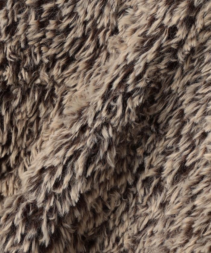 仿皮草針織大衣