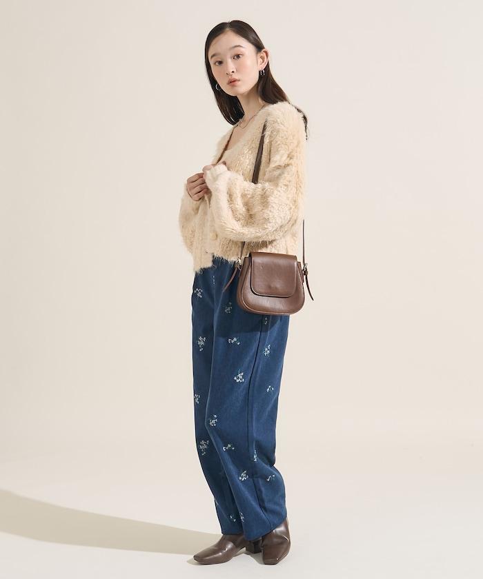 混紡紗線單色針織開衫