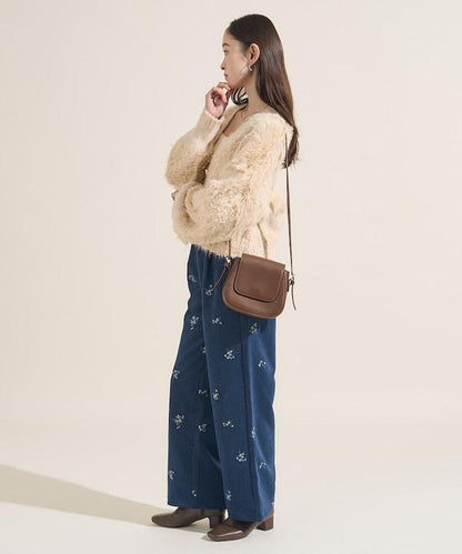 混紡紗線單色針織開衫