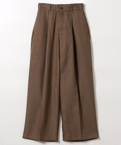 混色格紋長褲＜可搭配套裝＞