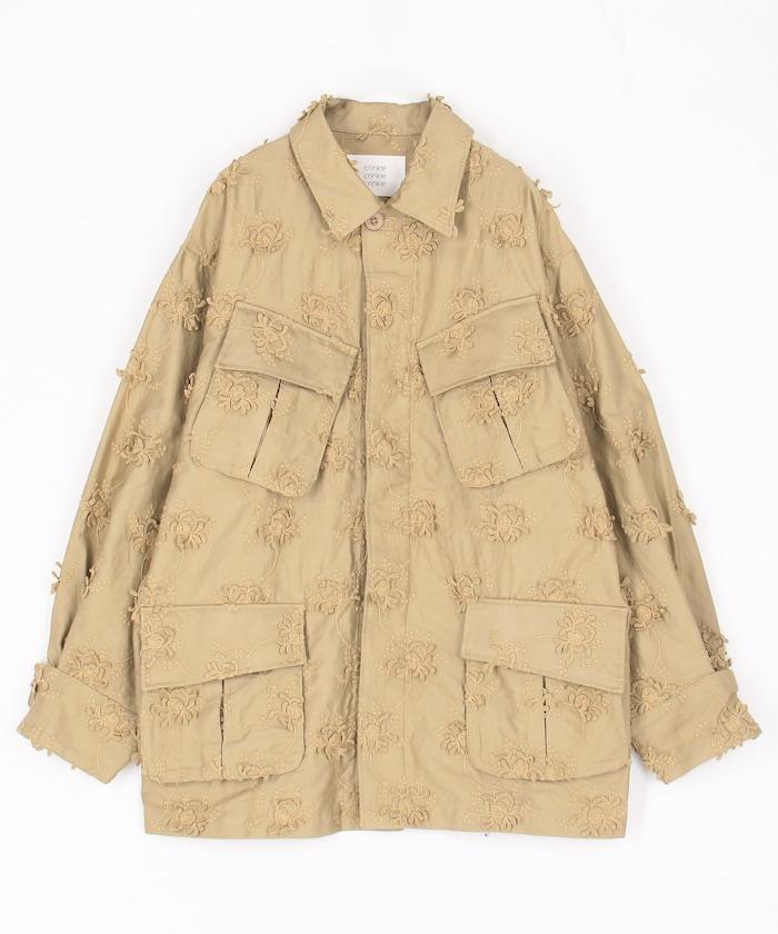 3D刺繡軍風襯衫