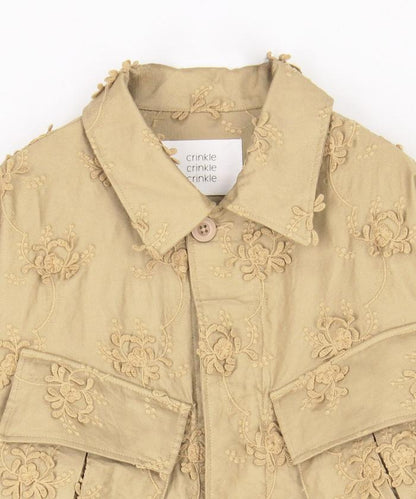 3D刺繡軍風襯衫