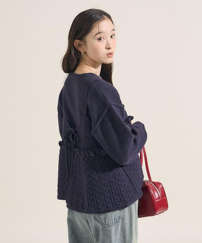 【套裝商品】麻花針織背心套裝