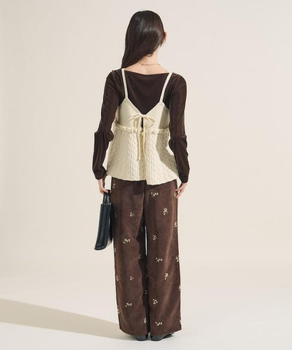 【套裝商品】麻花針織背心套裝