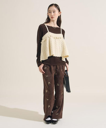 【套裝商品】麻花針織背心套裝