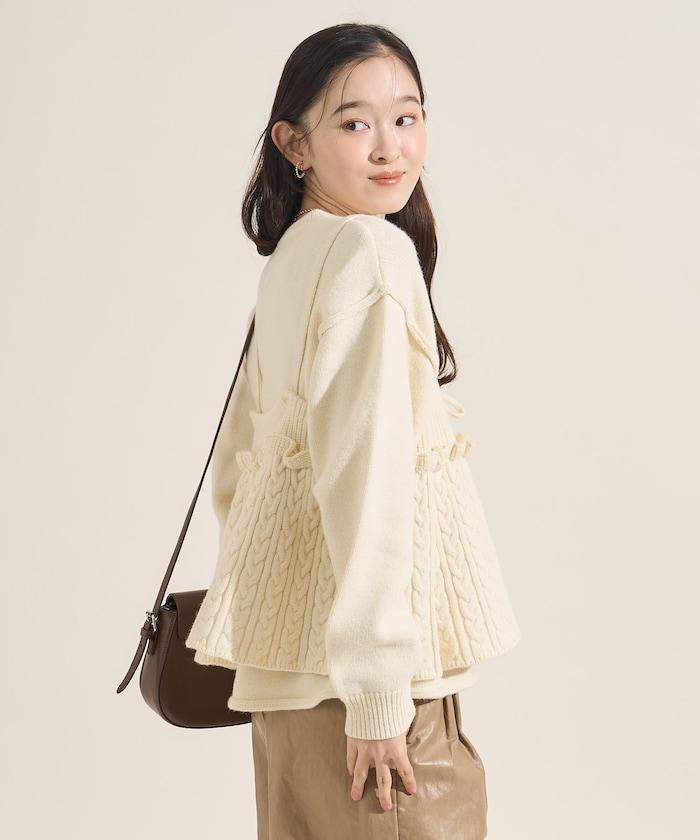 【套裝商品】麻花針織背心套裝