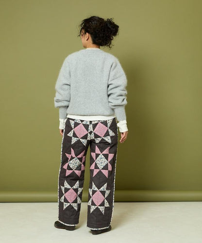 印度星星圖案絎縫長褲