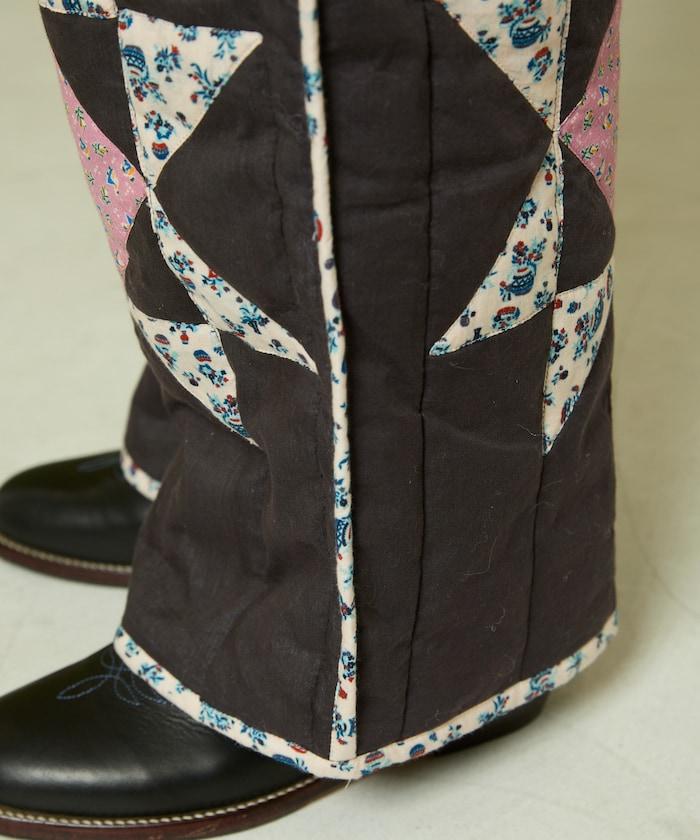 印度星星圖案絎縫長褲