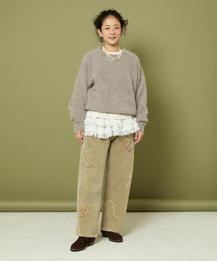 毛絨針織套頭衫