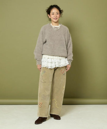 毛絨針織套頭衫