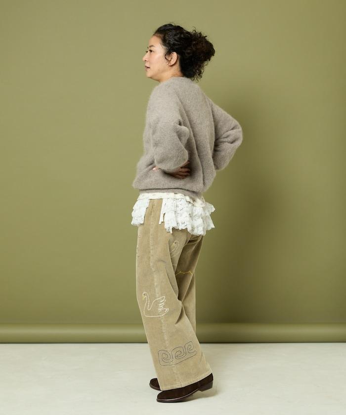 毛絨針織套頭衫