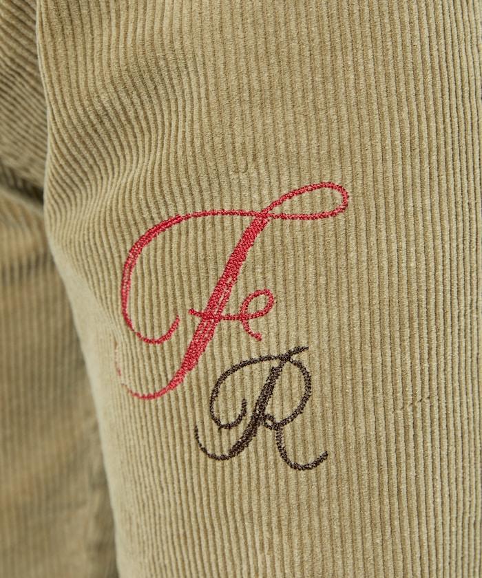 鏈式縫線燈芯絨長褲