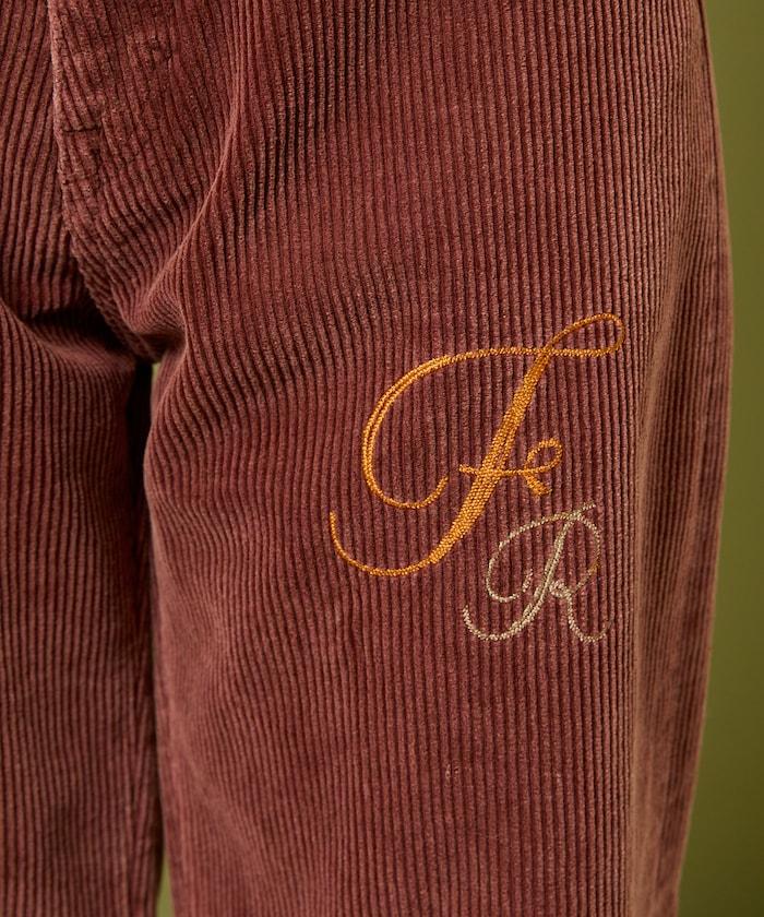 鏈式縫線燈芯絨長褲