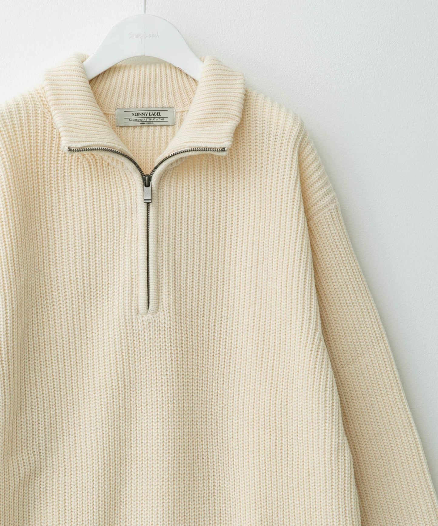 多尺碼半拉鍊針織套頭衫