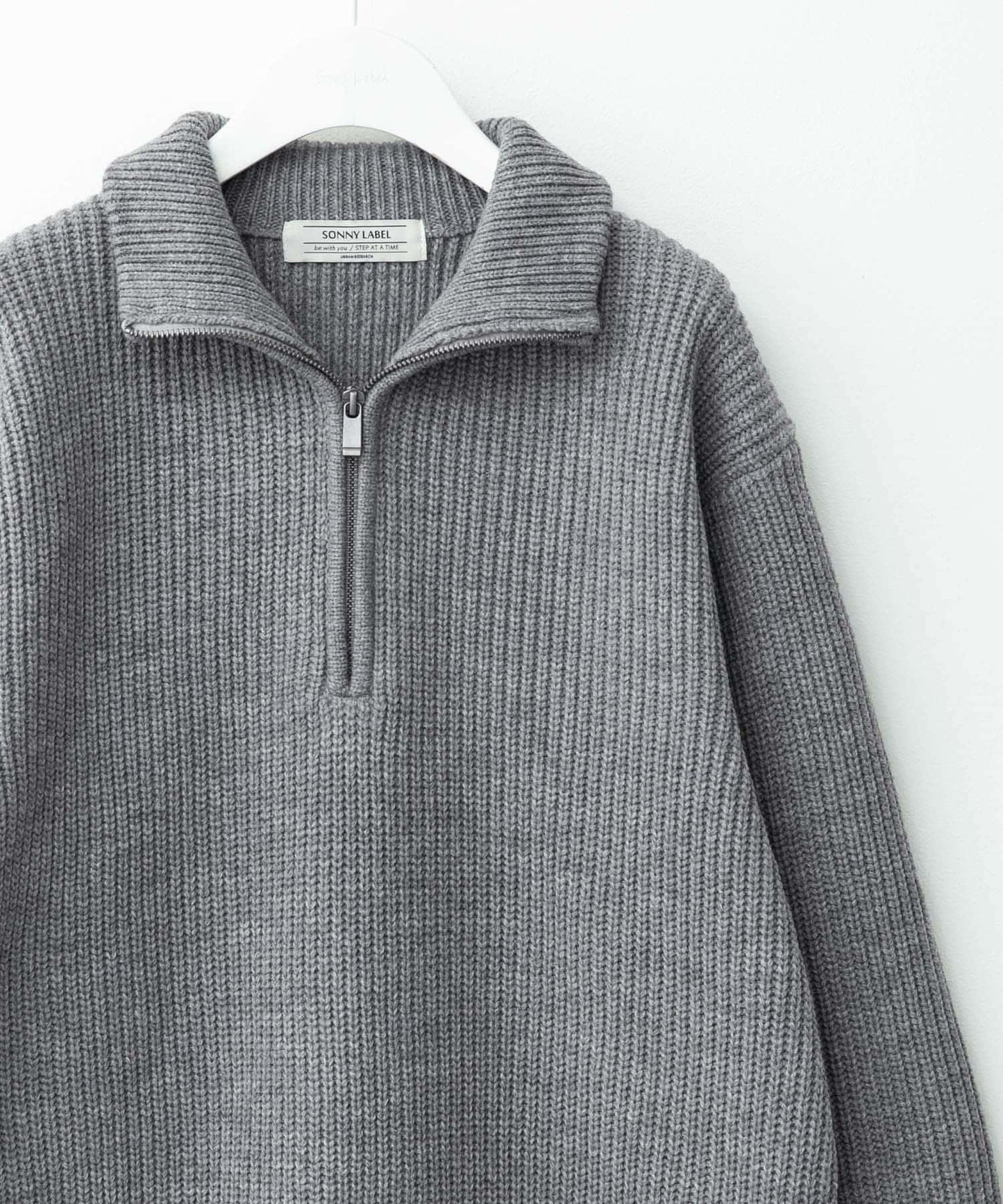 多尺碼半拉鍊針織套頭衫