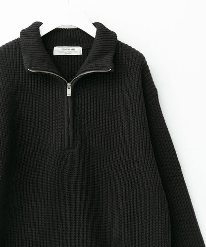 多尺碼半拉鍊針織套頭衫