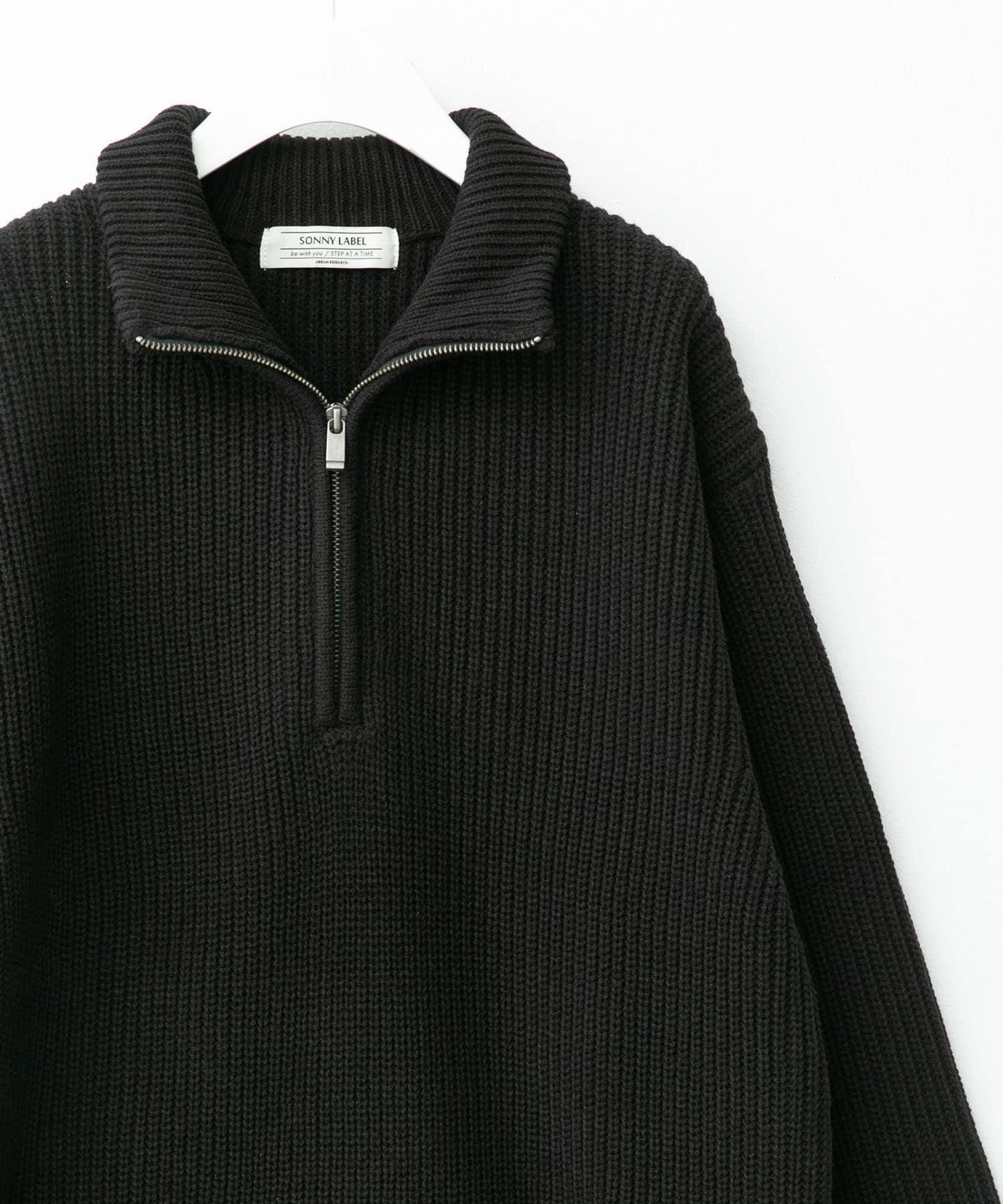 多尺碼半拉鍊針織套頭衫