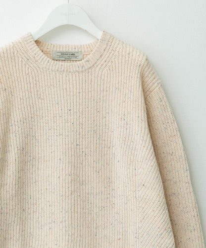 可水洗羊毛混紡圓領針織衫