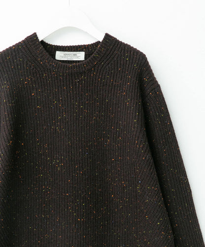 可水洗羊毛混紡圓領針織衫