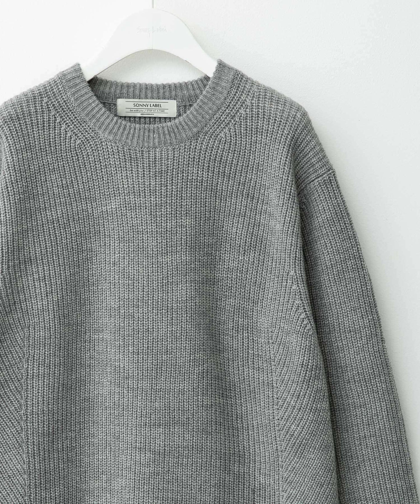 可水洗羊毛混紡圓領針織衫