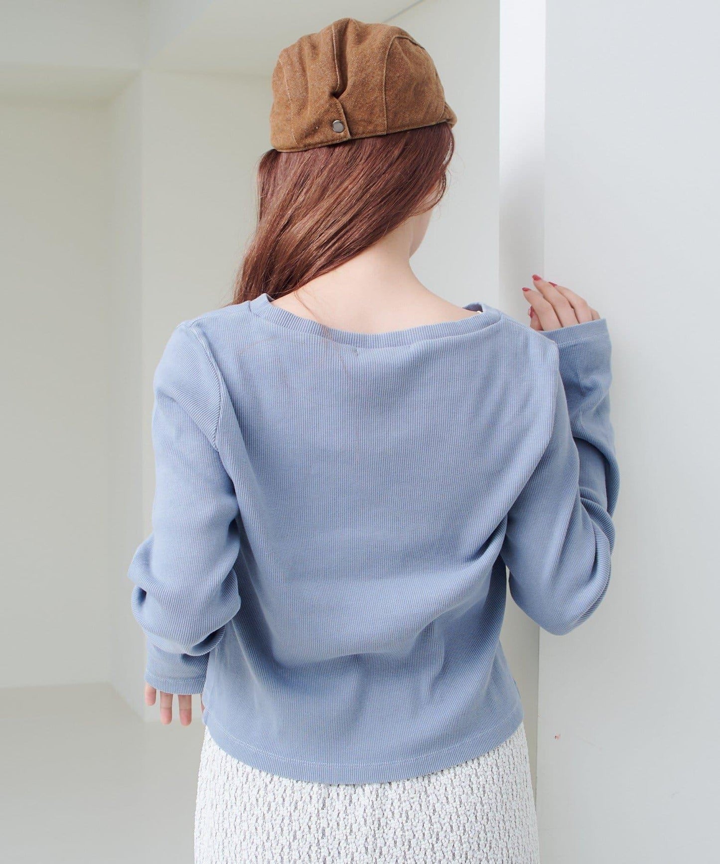 【Kastane】鉤扣羅紋長袖T恤